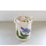 Old earthenware pitcher with its lid