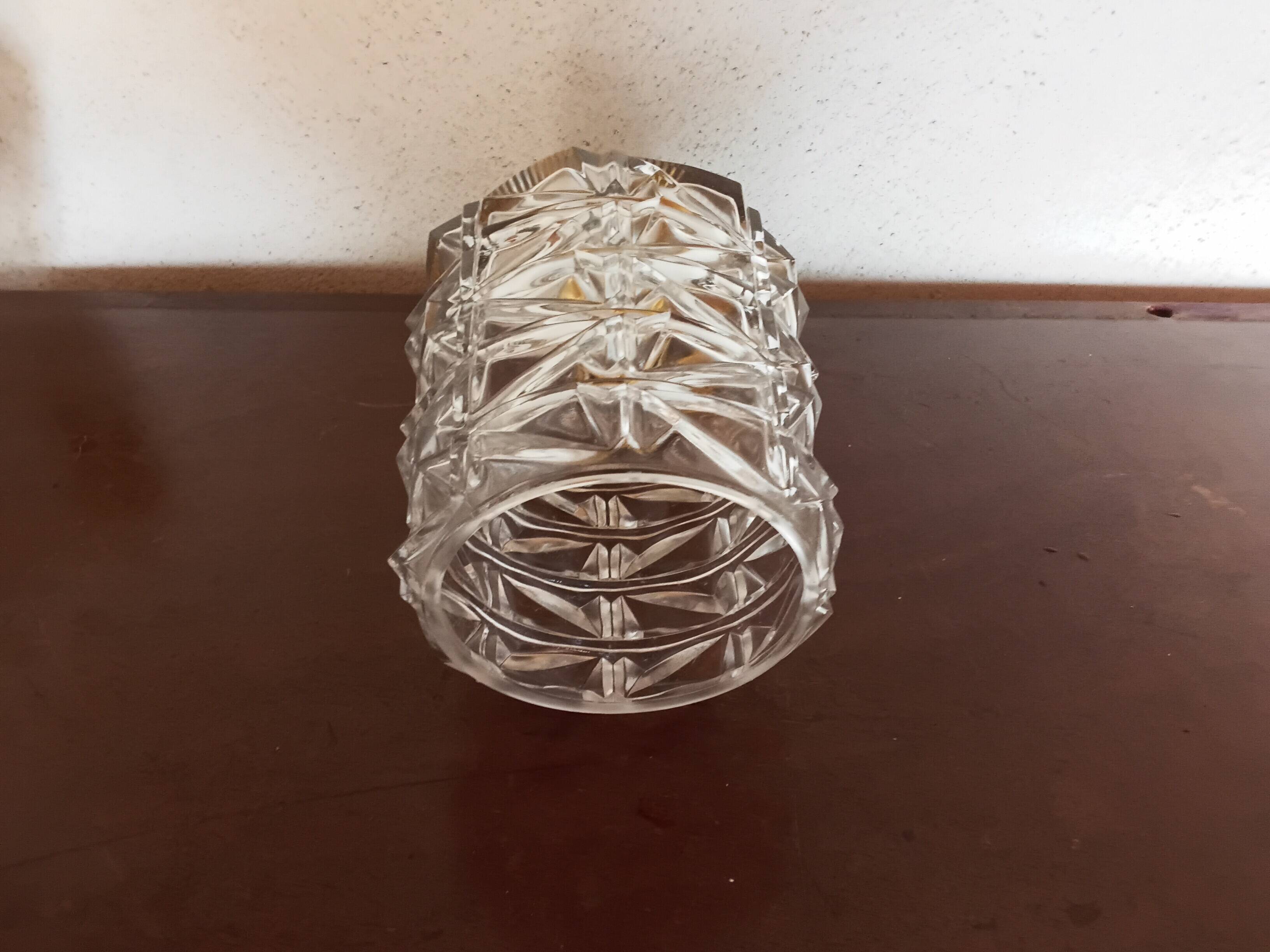 Pair of vintage molded glass wall sconces