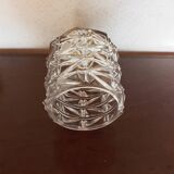 Pair of vintage molded glass wall sconces