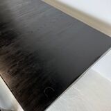 Brutalist elm table Wabi-sabi spirit and its 2 benches