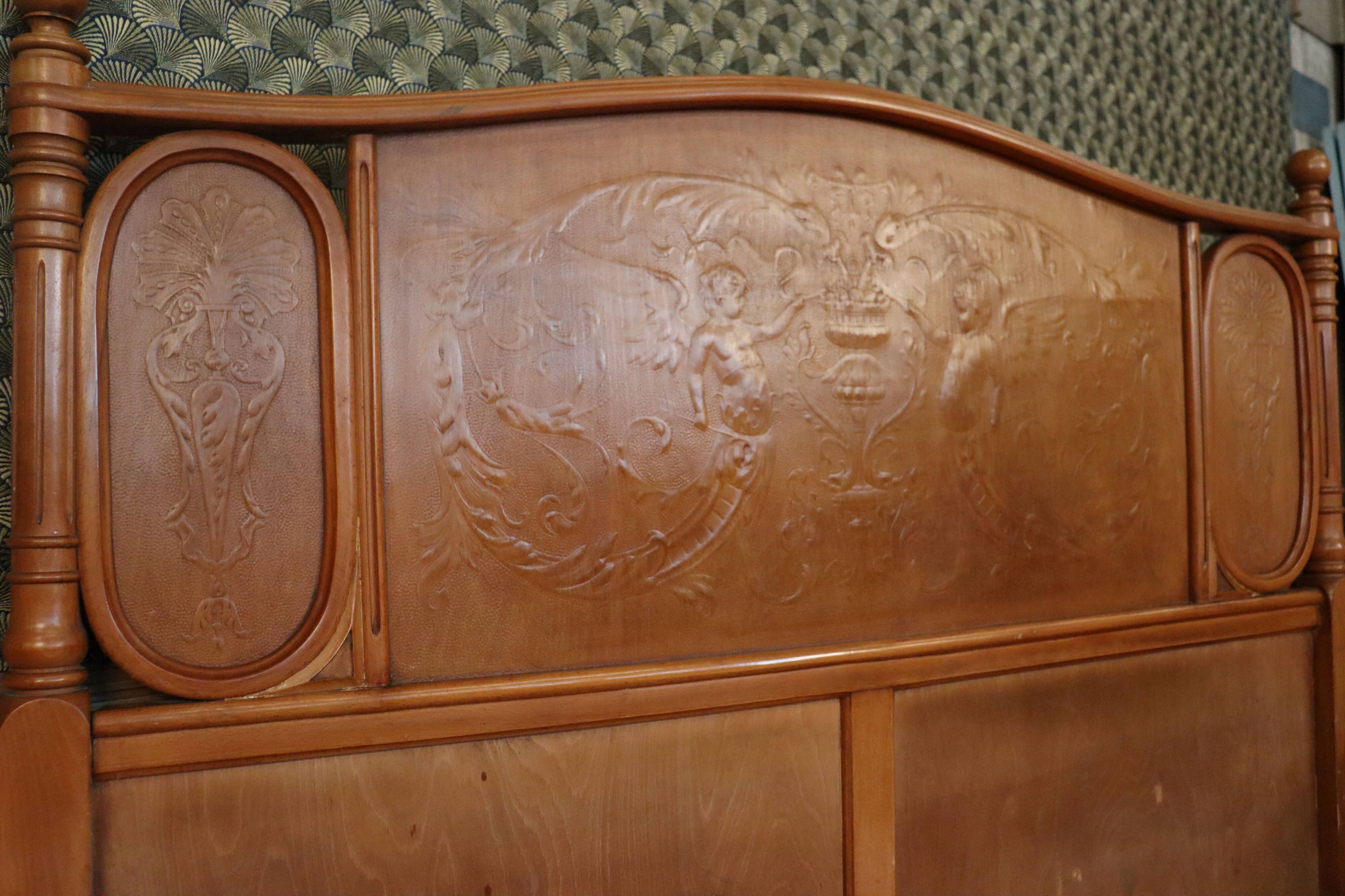 Joseph and Jacob Kohn bentwood bed & nightstand