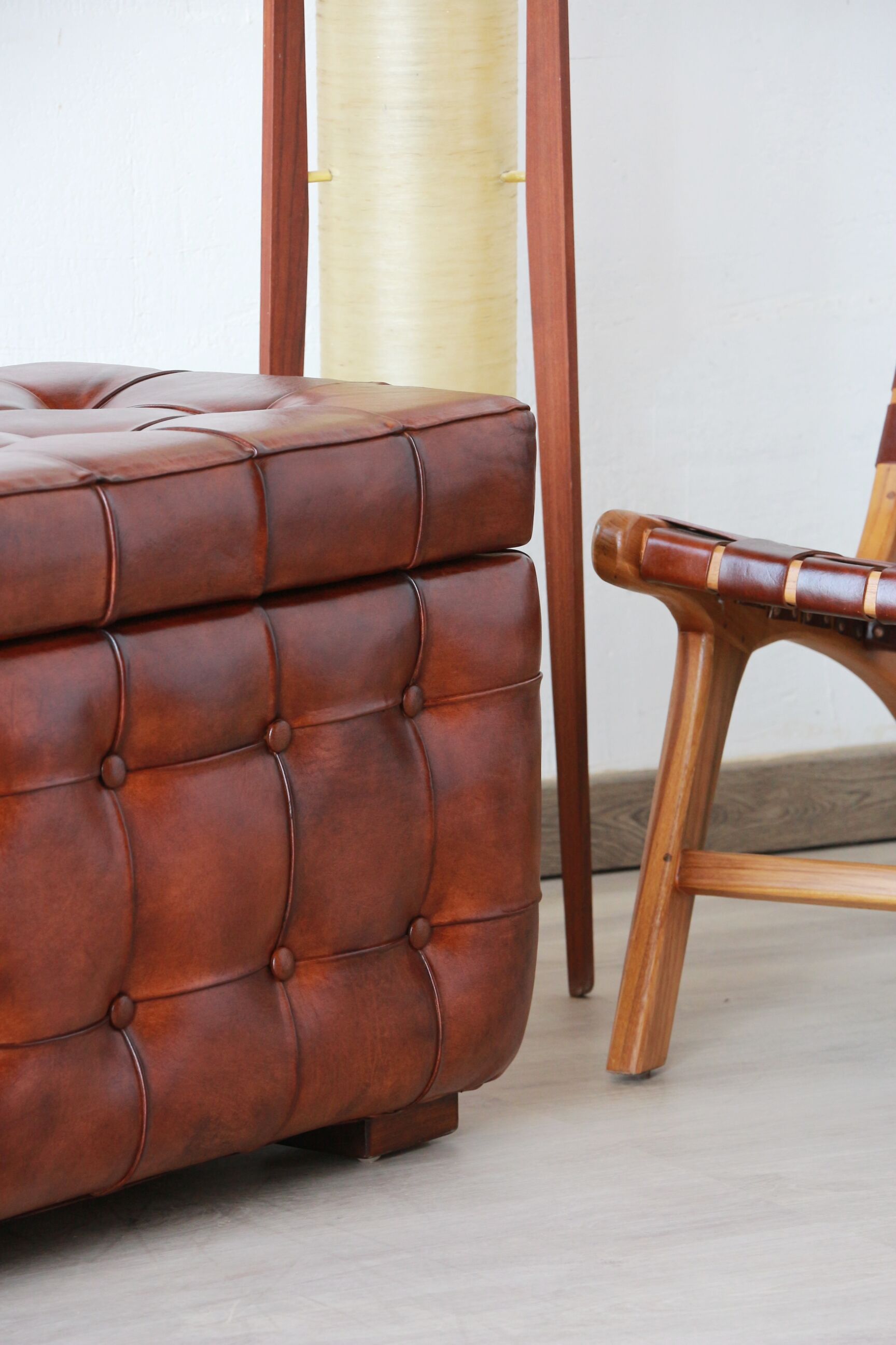 Chesterfield-style leather chest - "Jack" model - Olivier de Schrijver