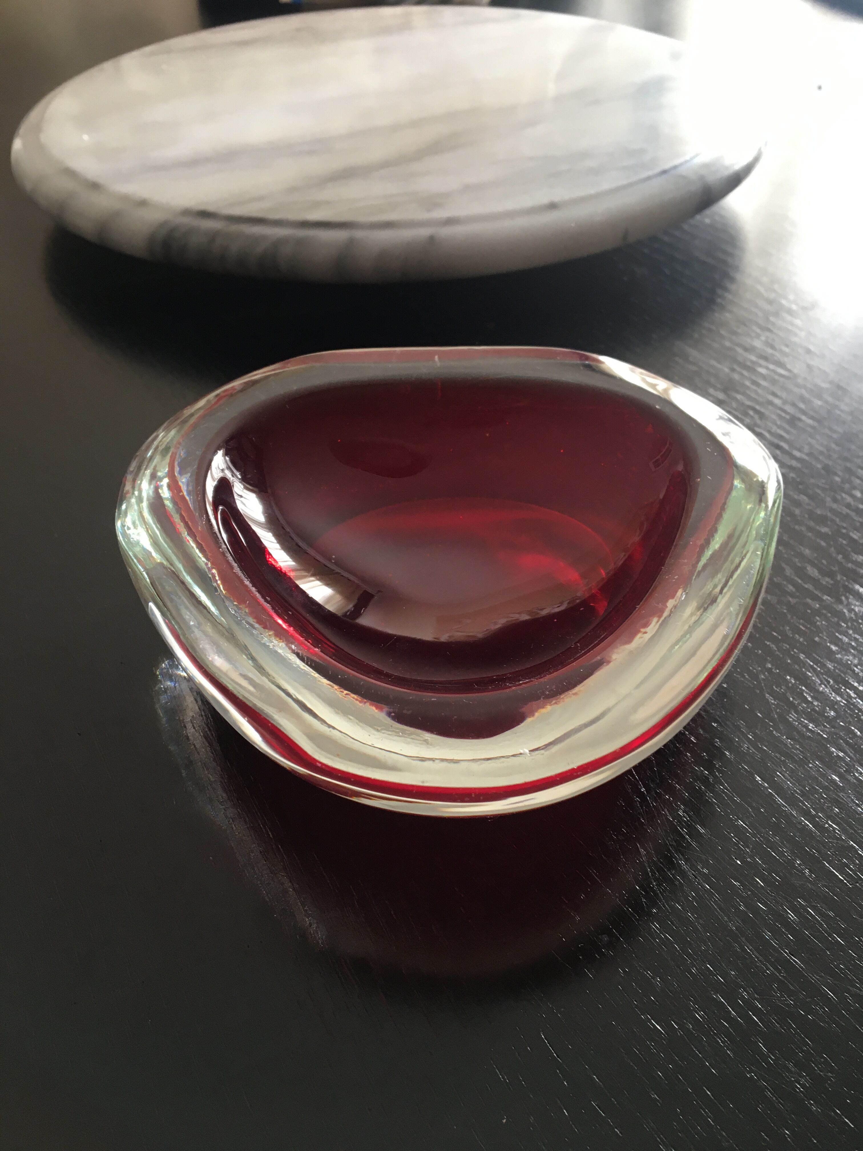 Empty Murano glass pocket