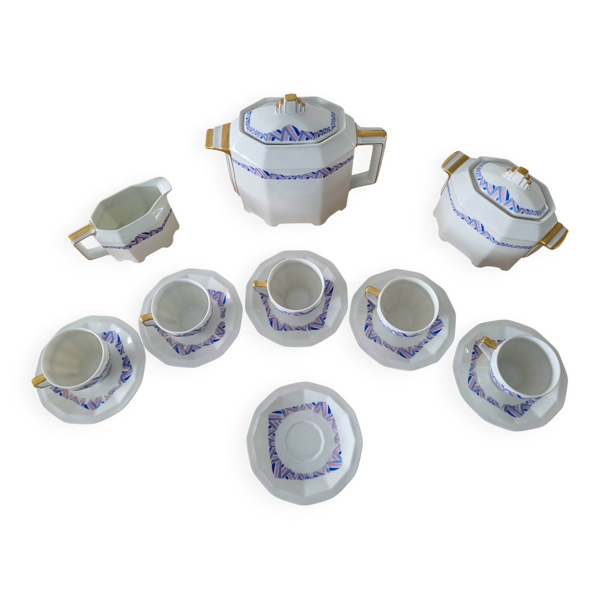 Art Deco coffee/tea service Bernardaud Limoges 1930s