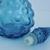 1960s turquoise blue glass bottle