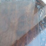 Art Deco style coffee table in carved natural wood