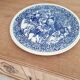 Large white porcelain dish with blue design