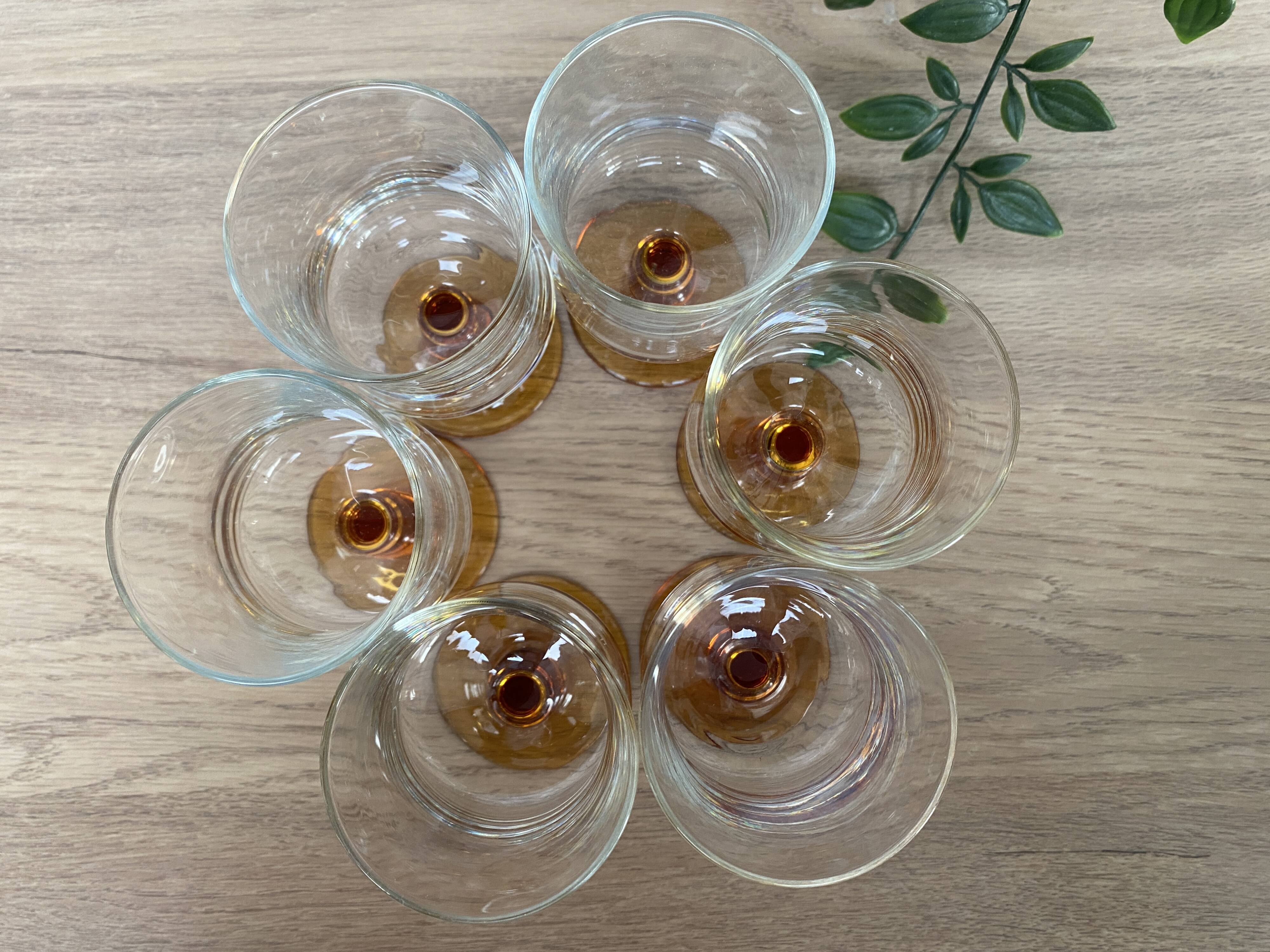 Set of 6 Luminarc white wine glasses, Antique model