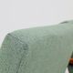 Pair of vintage long chairs mint green bouclé 1970