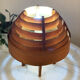 Lampe scandinave vintage en lamelles de bois