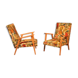 Paire de fauteuils scandinaves "frida kahlo" 1960