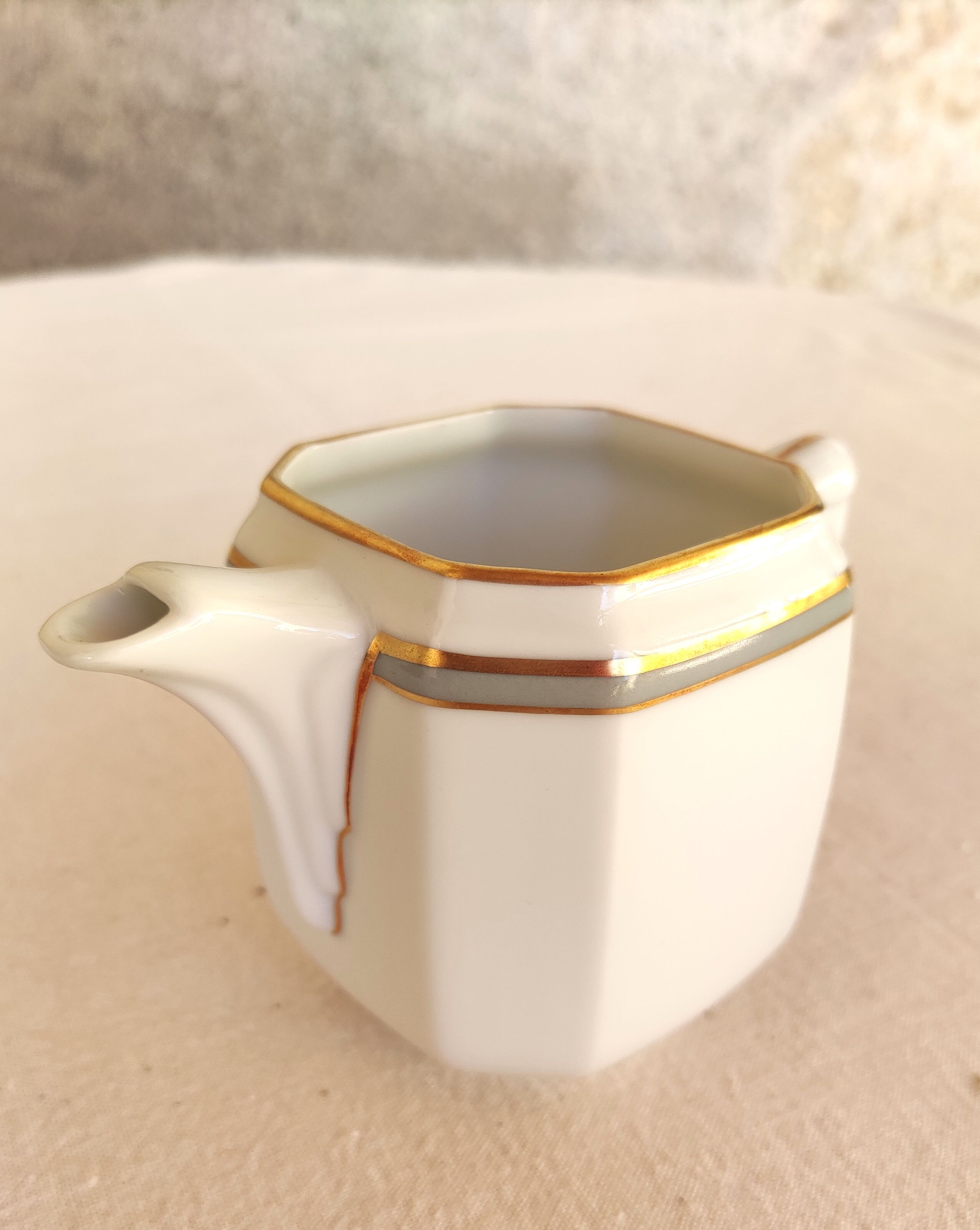 Porcelain creamer and sugar bowl - Elysée model - Jammet et Seignolles