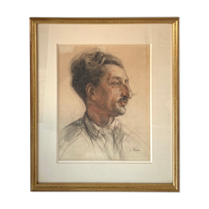 Portrait d’homme au fusain et