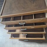 Lot de 2 meubles de metier a tiroir vintage provenant d'une ecole