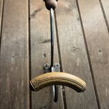 Set of 4 wooden and iron coat hooks from the 60s