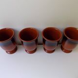 4 vintage stoneware cups (10cm)