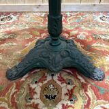 Round bistro side table in cast iron and marble