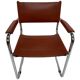 Set of 4 Bauhaus cantilever chairs cognac leather and chrome Design