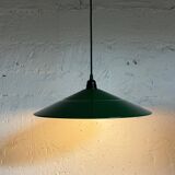 Green metallic hanging lamp, 80's