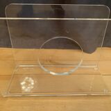 Lucite newspaper stand, 1970s