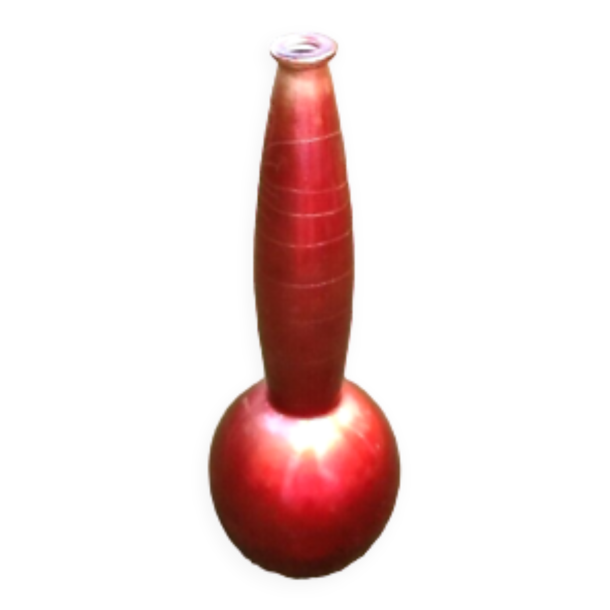 1970s Vase / Soliflore (large model) Ball shape with slender neck Painted glass with...