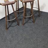 Quatre tabourets de bar espagnols vintage