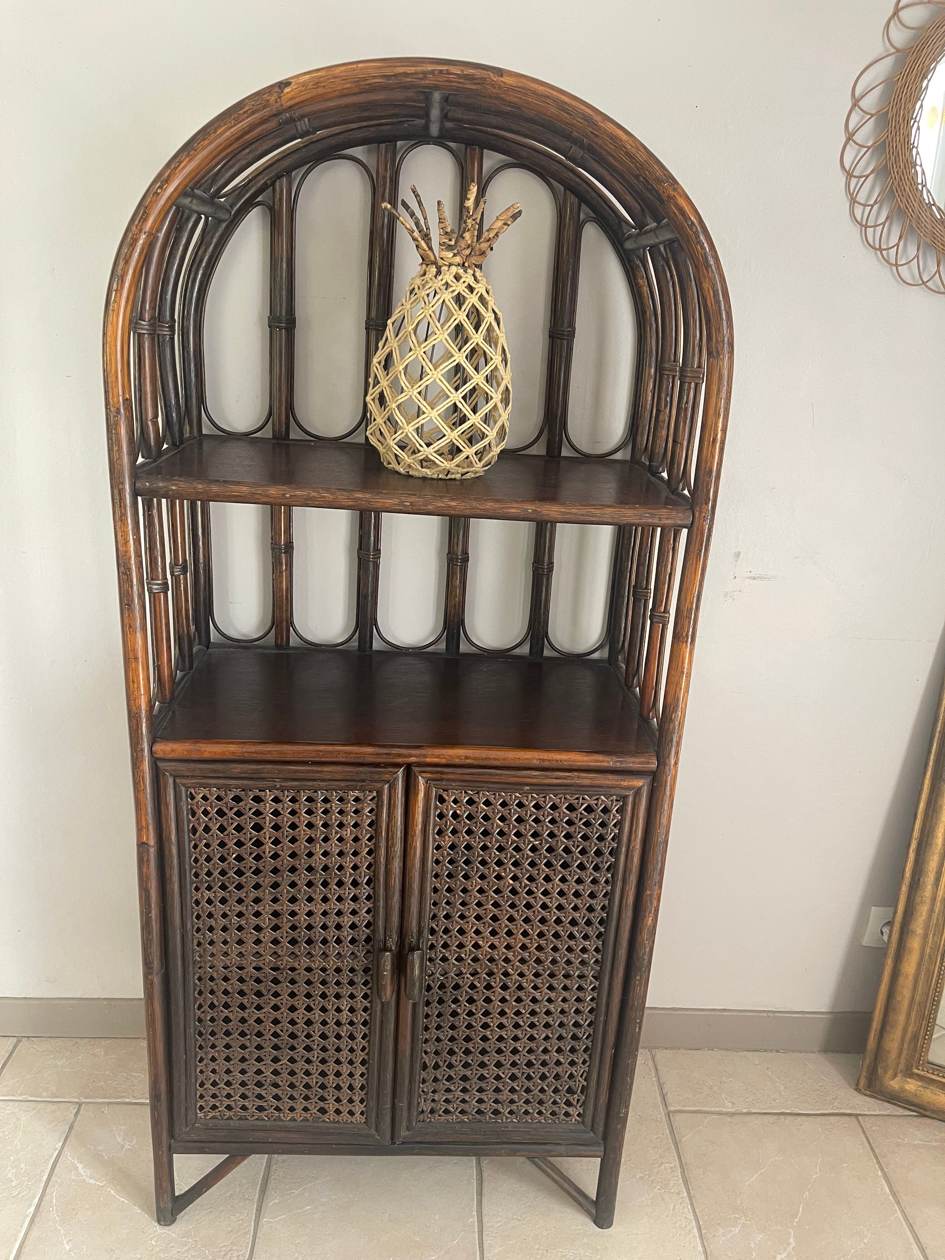 Rattan buffet/library