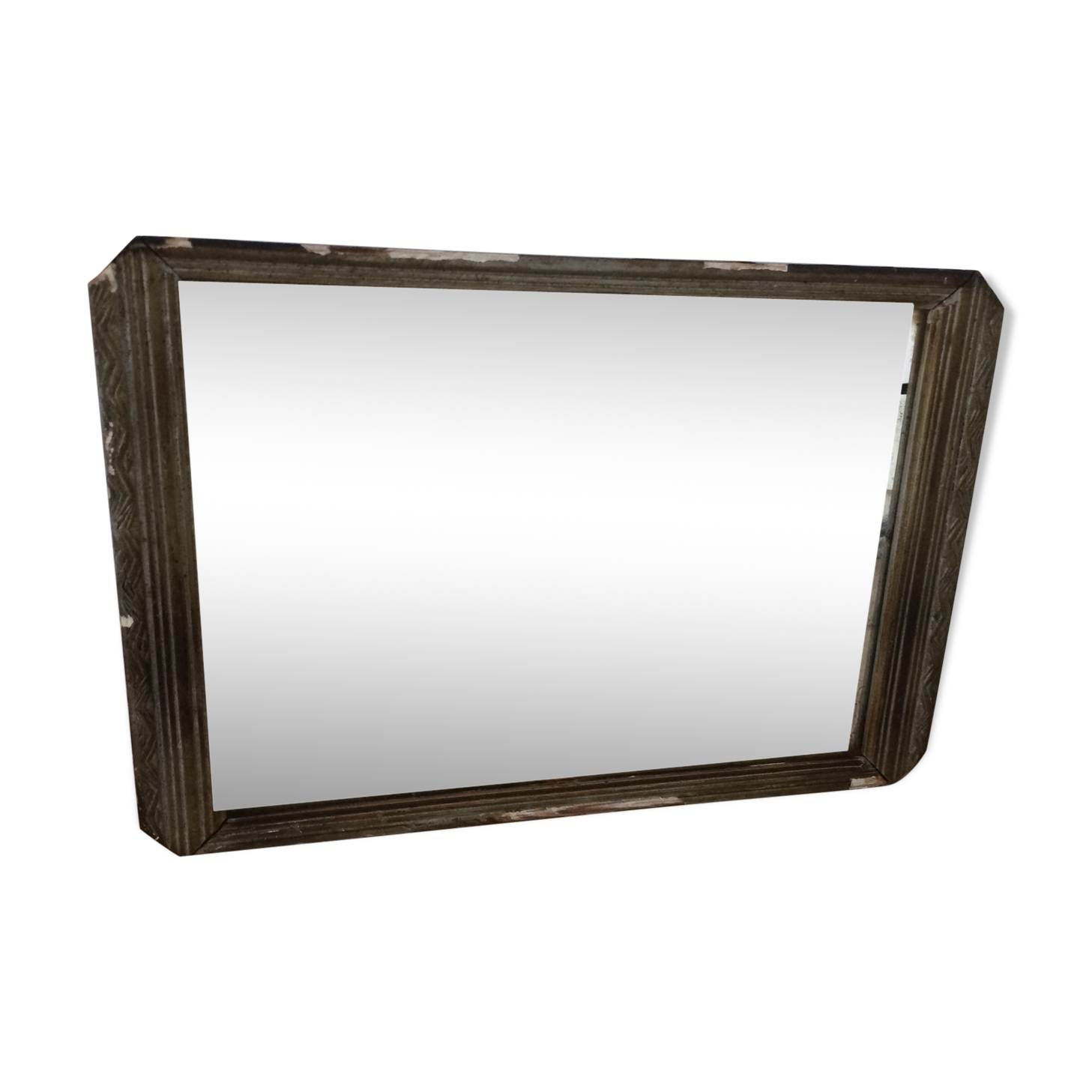 Former mirror in plaster and wood 39x26cm