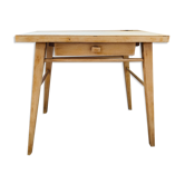 Bedside table 60s scandinavian wooden foot compass