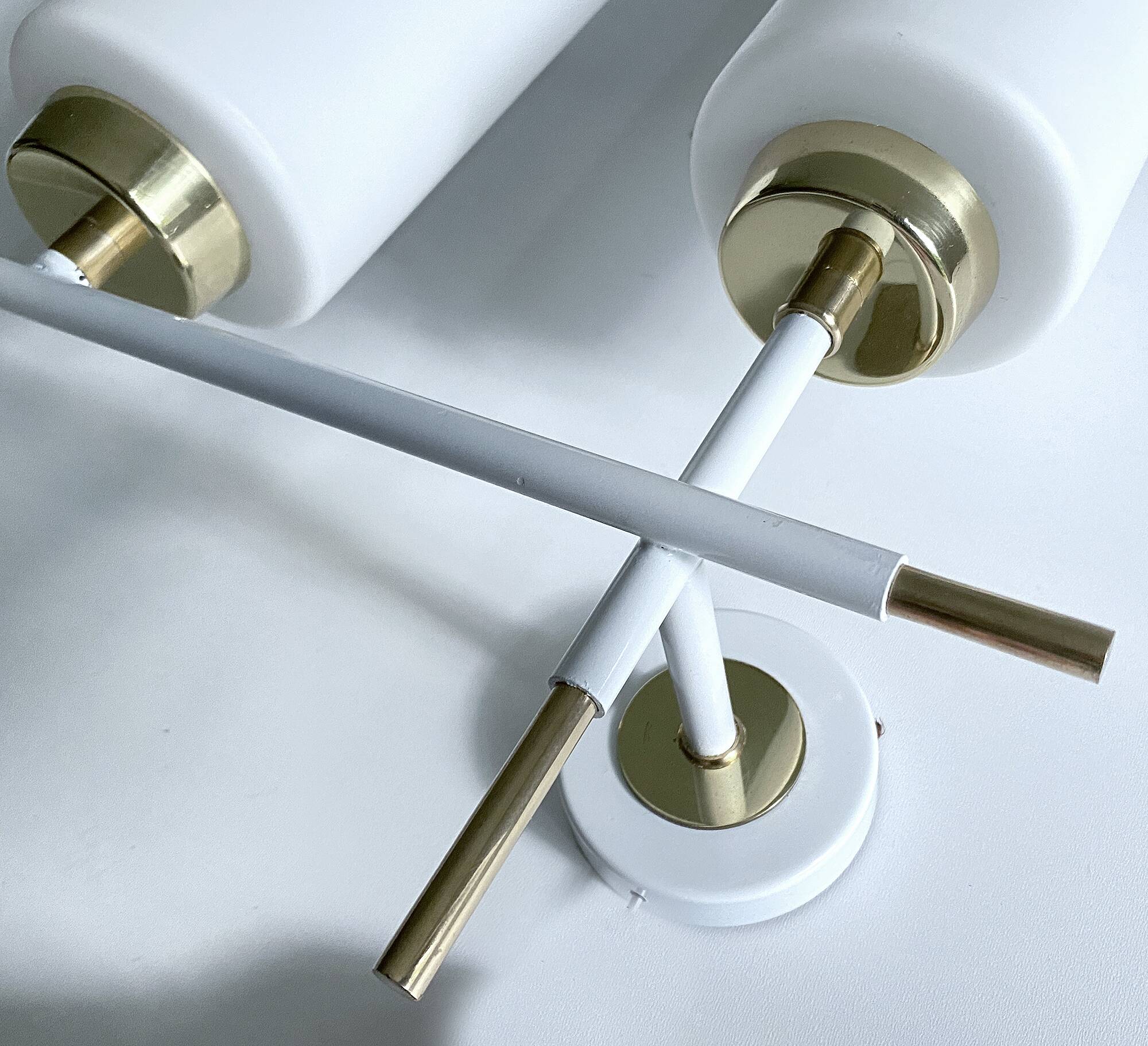 Pair of vintage architectural wall lights, 1960s