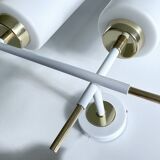 Pair of vintage architectural wall lights, 1960s