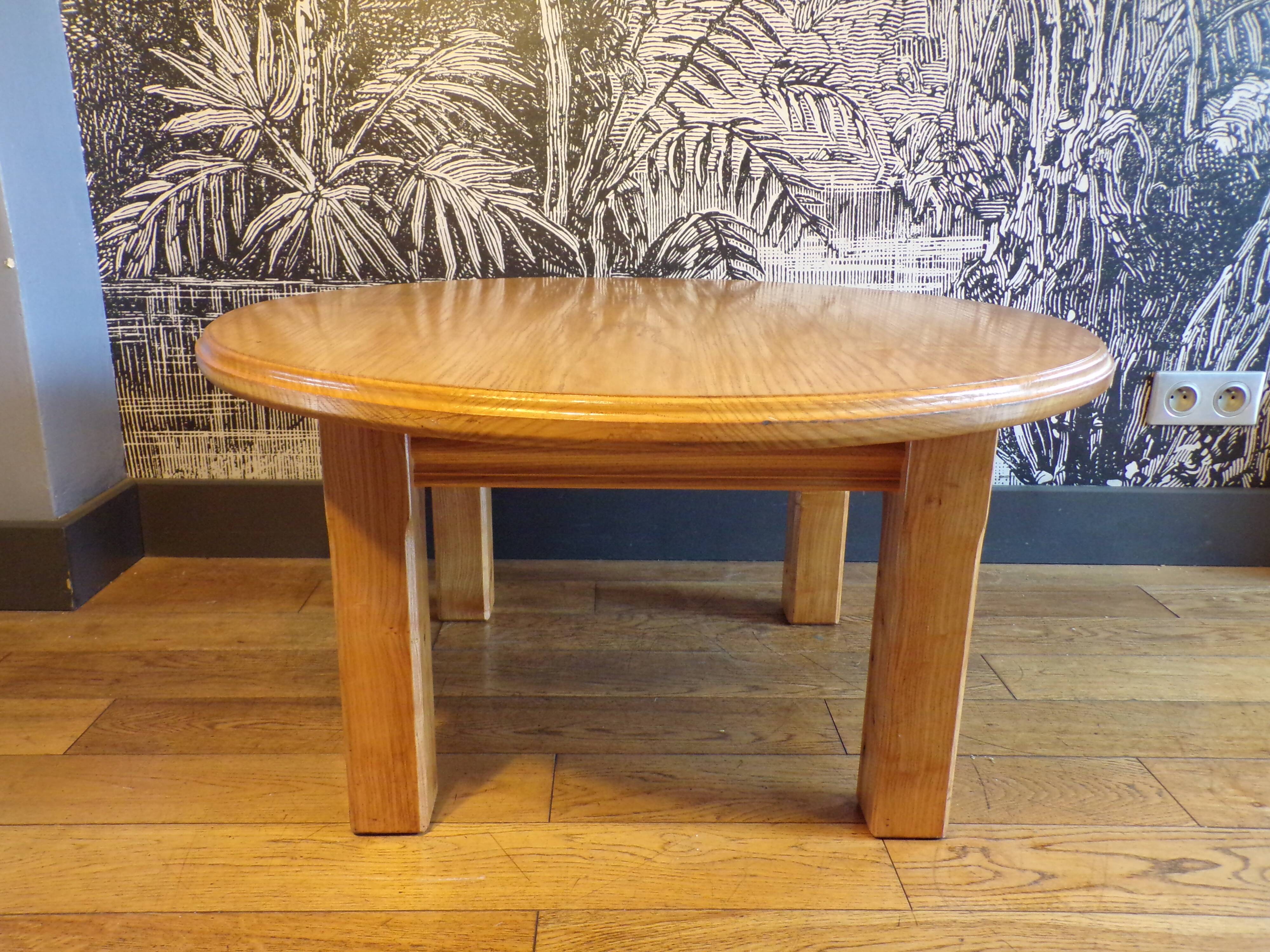 Elm coffee table 1980