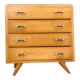 Vintage chest of drawers with 4 drawers from the 1960s.