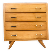 Vintage chest of drawers with 4 drawers from the 1960s.