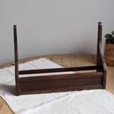 Vintage dark wood wall shelf