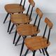 Pirkka dining set by Ilmari Tapiovaara for Asko & Laukaan Puu, 1950s
