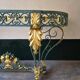 Wrought iron console in Louis XV style, 19th century.
