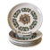 6 cheese plates in earthenware from Gien in good condition.