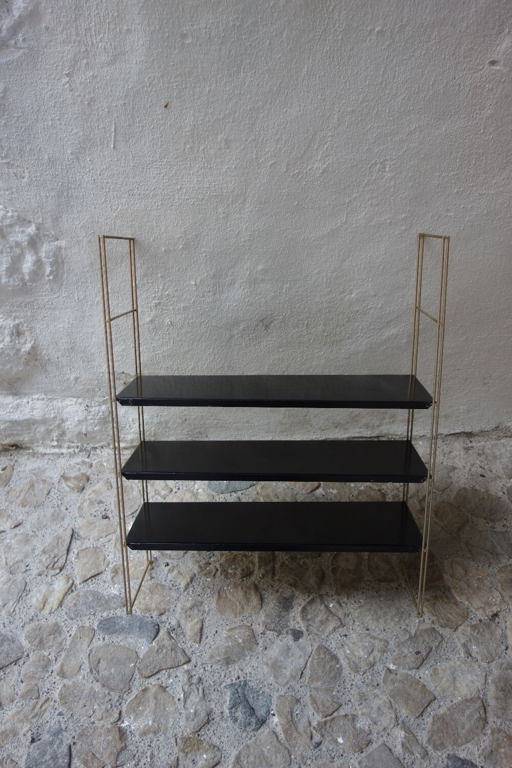 Golden wall string shelf