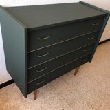 Dark green vintage dresser.