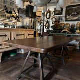 Large table with industrial legs
