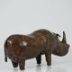 XL Rhinoceros Leather Footstool by Dimitri Omersa