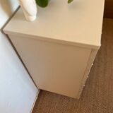 Vintage white chest of drawers with compass feet