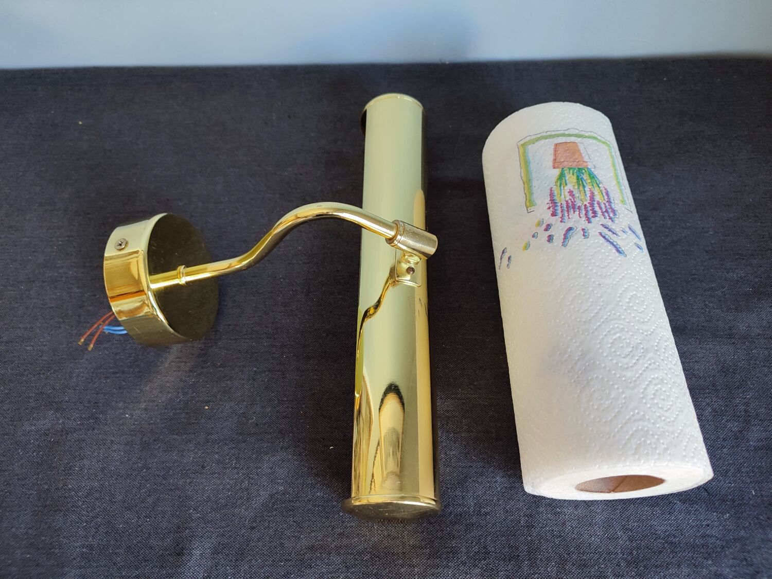 Vintage brass wall lamp