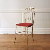 Chiavari chair in golden brass, 1950s