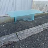 Vintage opaque glass coffee table