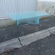 Table basse vintage verre opaque
