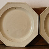 Set of 6 plates in Chantilly faience