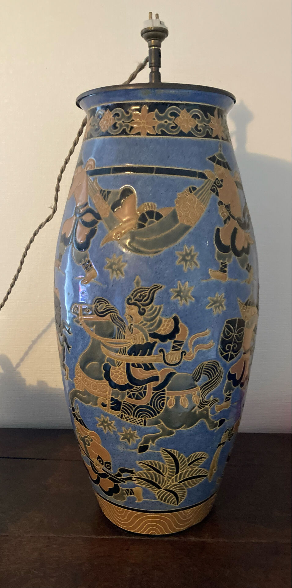 Lamp base, Vietnamese ceramic vase from Biên Hòa.