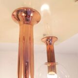 Rare ceiling lamp with 5 glass balls, Ott international, 1970s